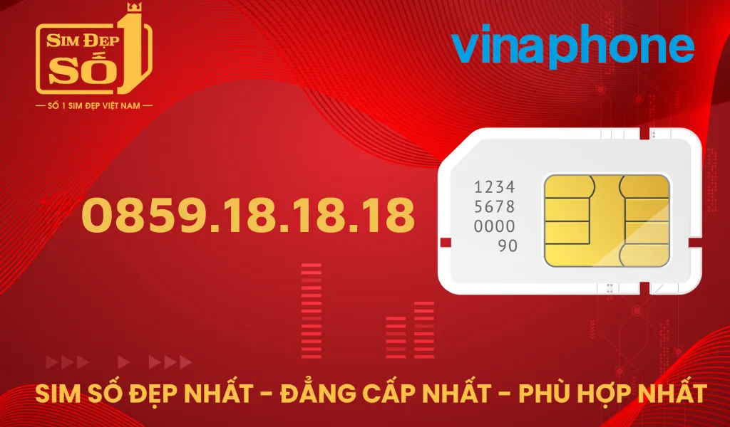 Sim lặp kép 0859.18.18.18 của nhà mạng Vinaphone được định giá khủng